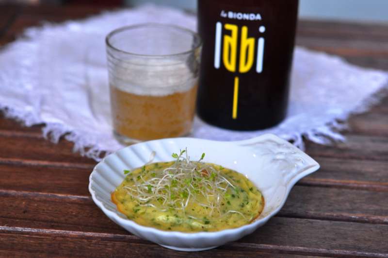 Capasanta in salsa Mornay alla birra bionda