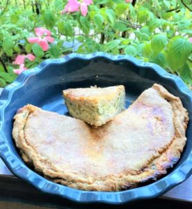 Quiche di zucchine, fiori e bruscandoli